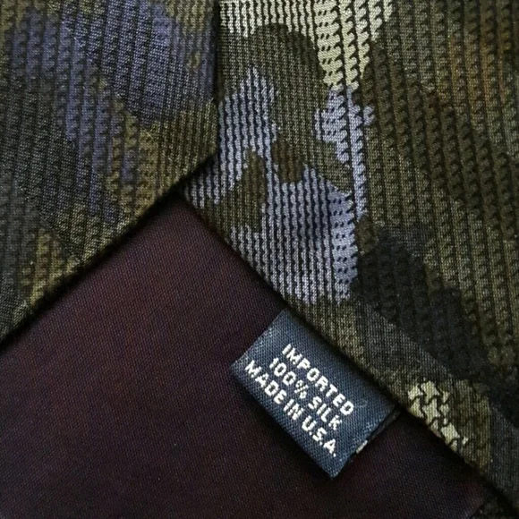Vintage PERRY ELLIS Camouflage Print Tie - Picture 3 of 4